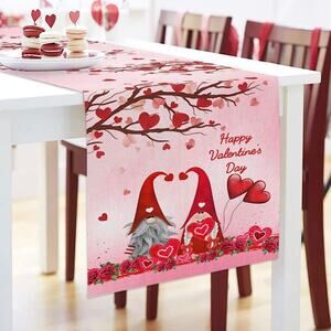 Valentine's Day Gnome Table Runner 13 x 90